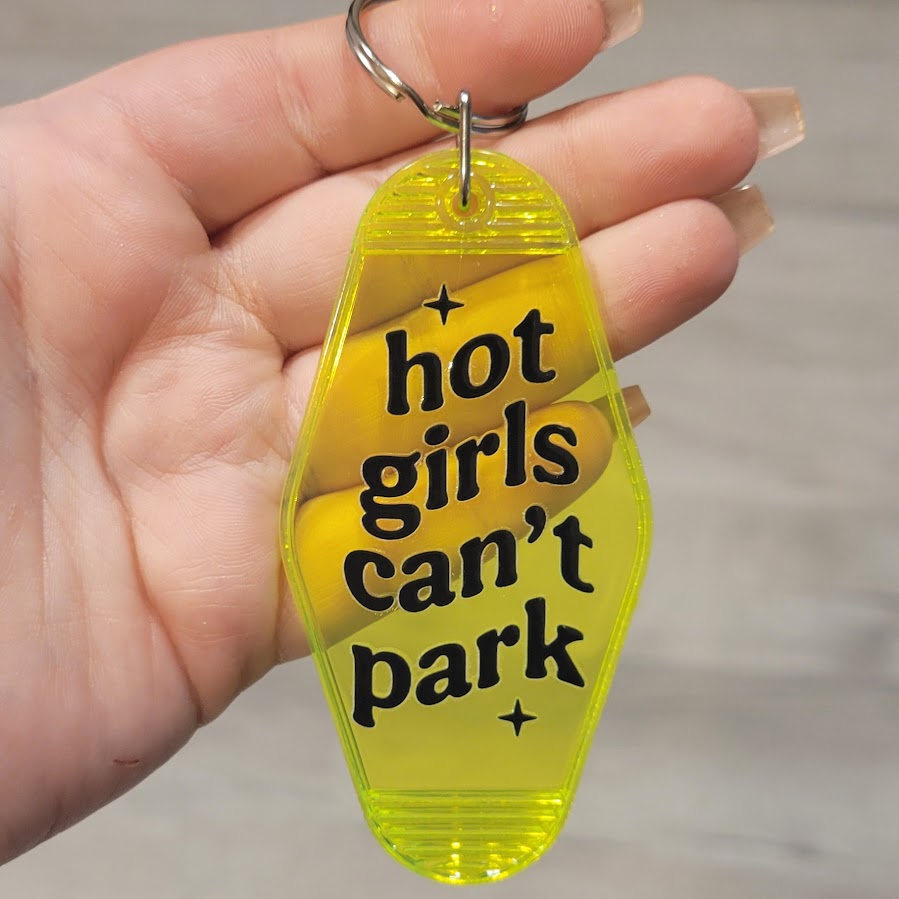 Motel Keychain - Hot Girls Can't Park