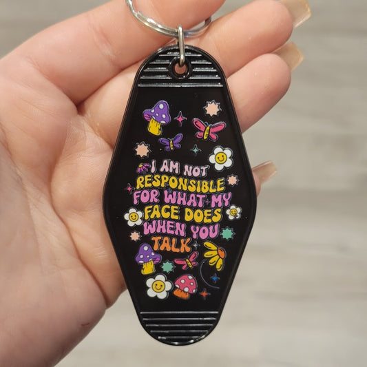 Motel Keychain - I Am Not Responsible