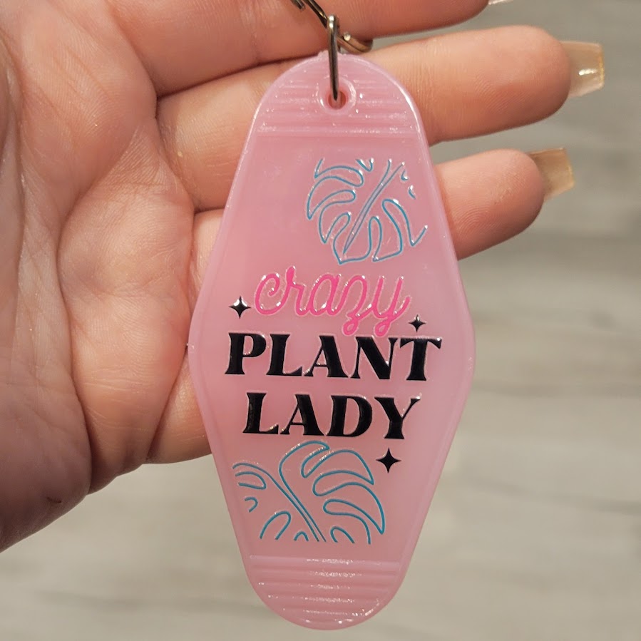 Motel Keychain - Crazy Plant Lady