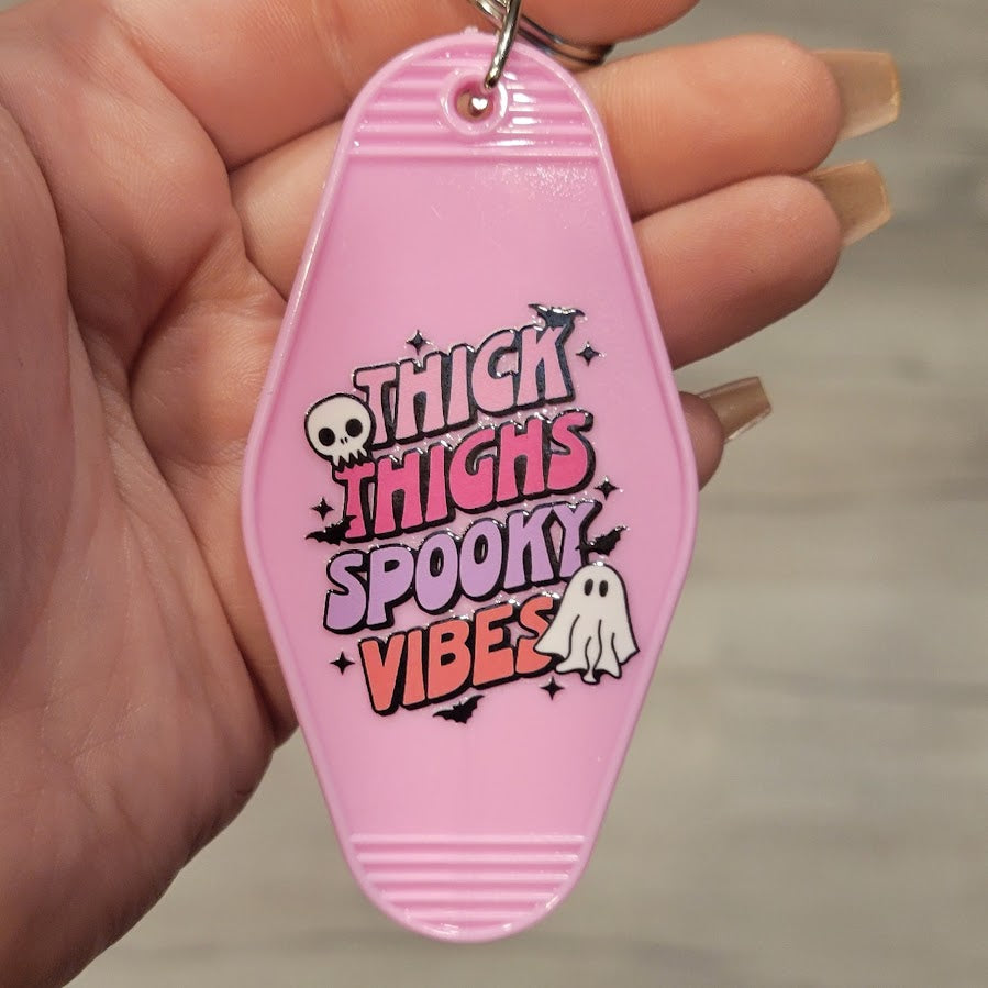 Motel Keychain - Thick Thighs and Spooky Vibes