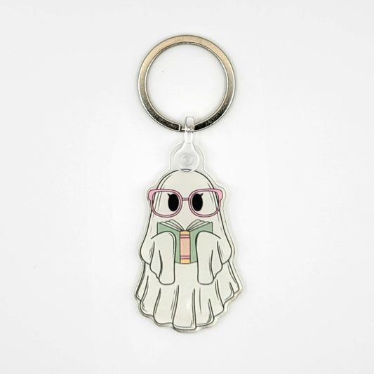 Acrylic Keychains - Book Ghost