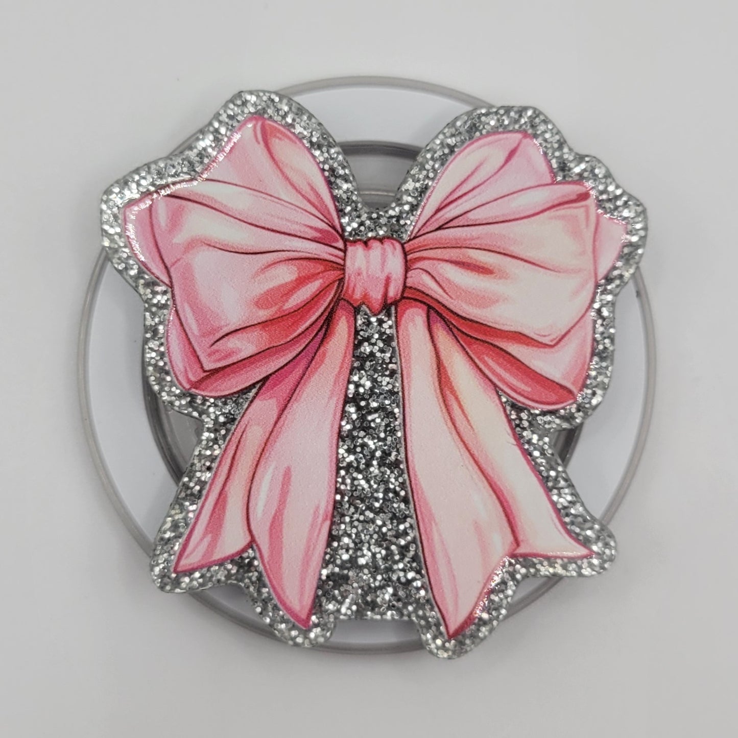 Phone or E-Reader Grip - Pink Bow 2