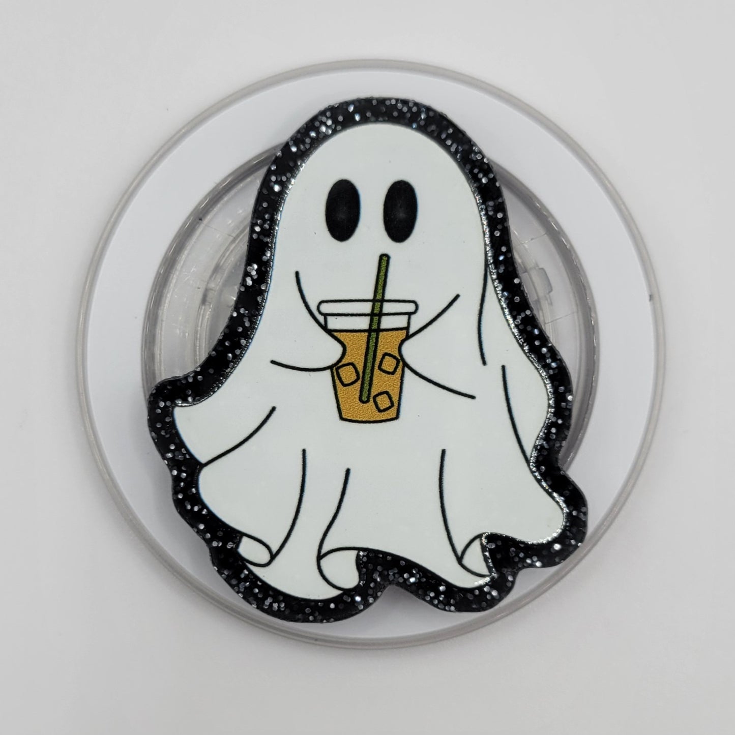 Phone or E-Reader Grip - Ghost with Iced Coffee