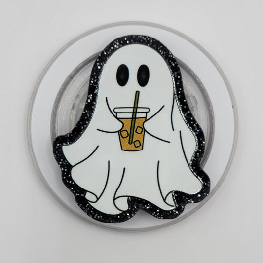 Phone or E-Reader Grip - Ghost with Iced Coffee