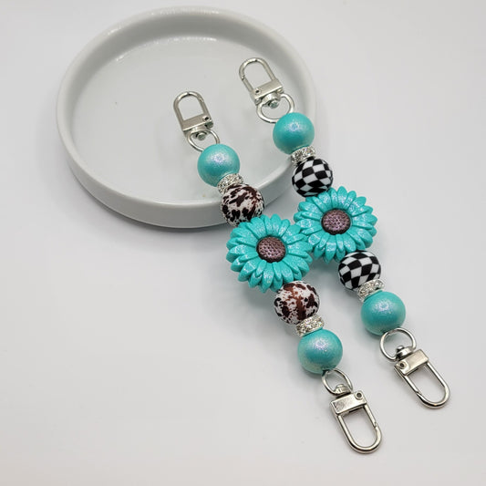 Kindle Strap - Teal Opal Daisy