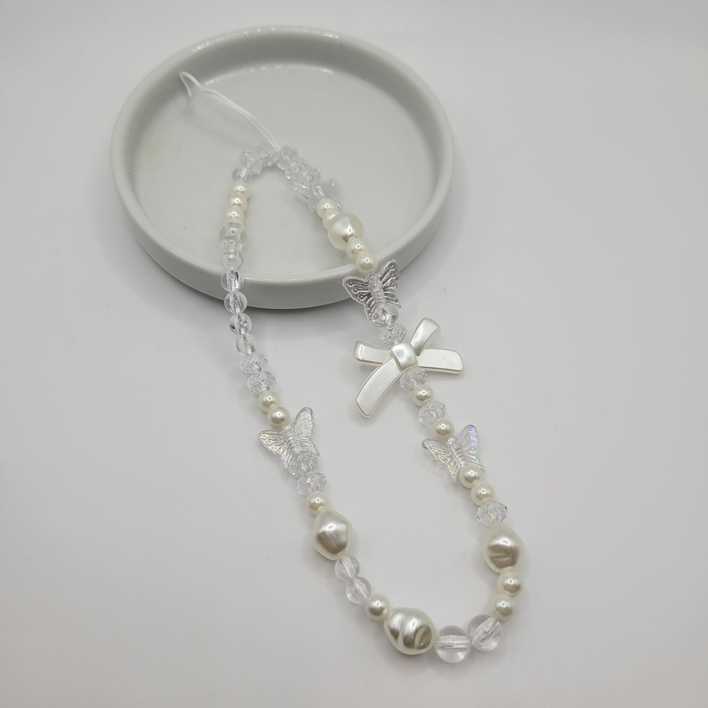 Wrist Straps - White Bows