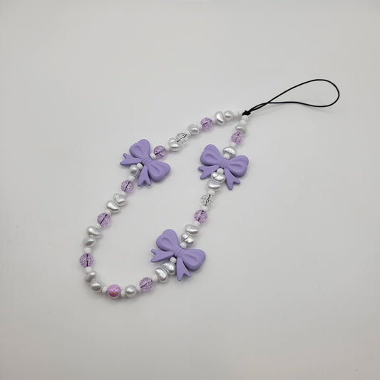 Wrist Straps - Purple Bows