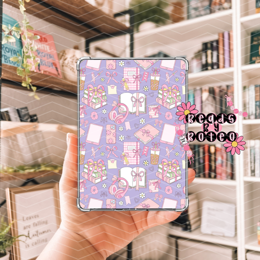 Kindle Insert - Preppy Books (Purple)