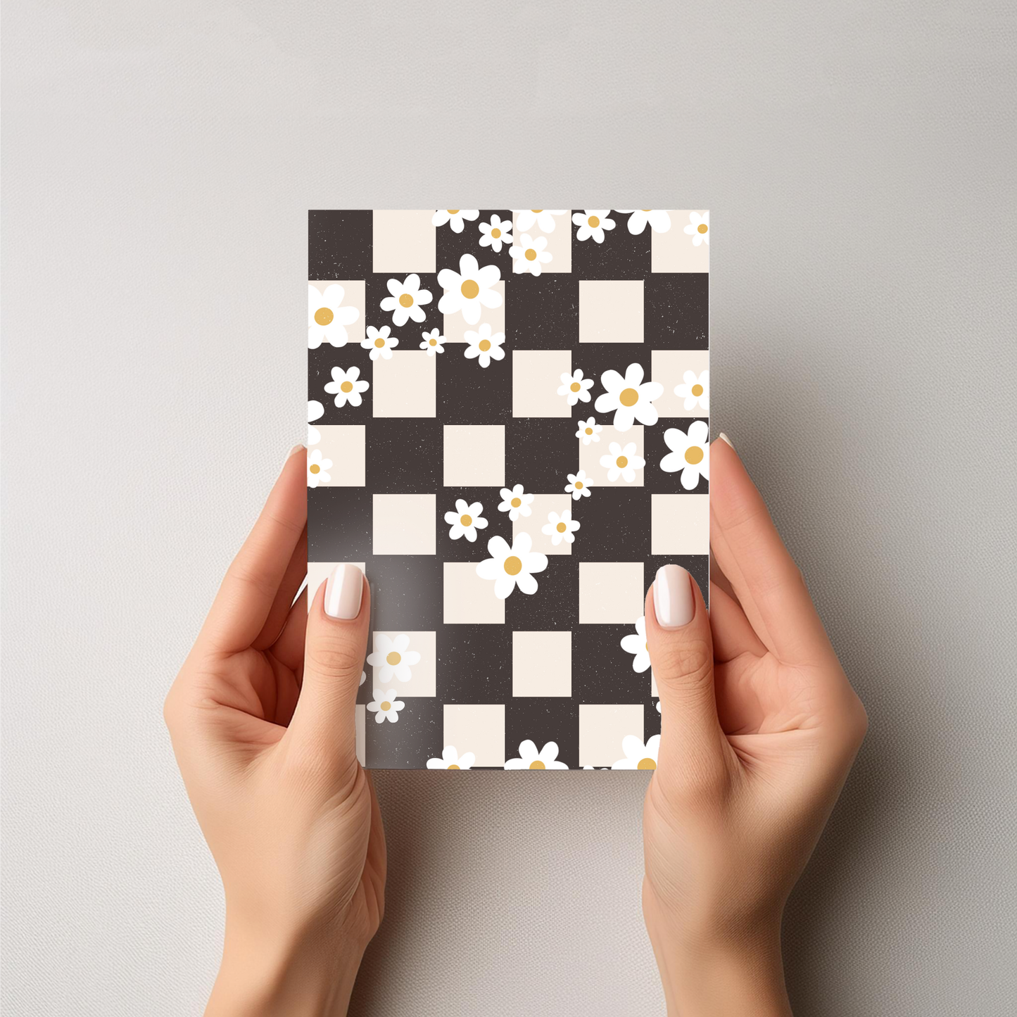 Kindle Insert - Checkered Daisy