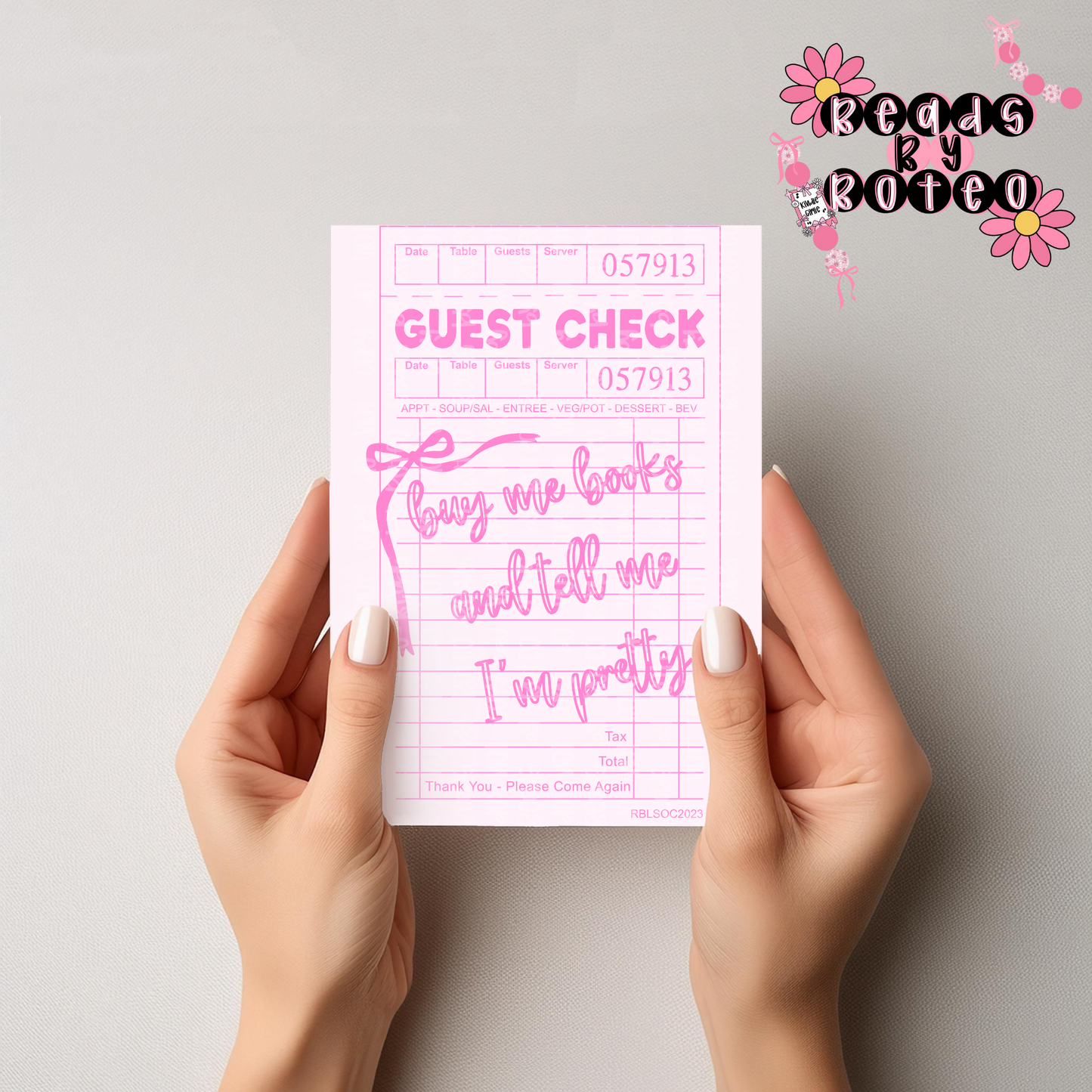 Kindle Insert - Buy Me Books & Tell Me I'm Pretty