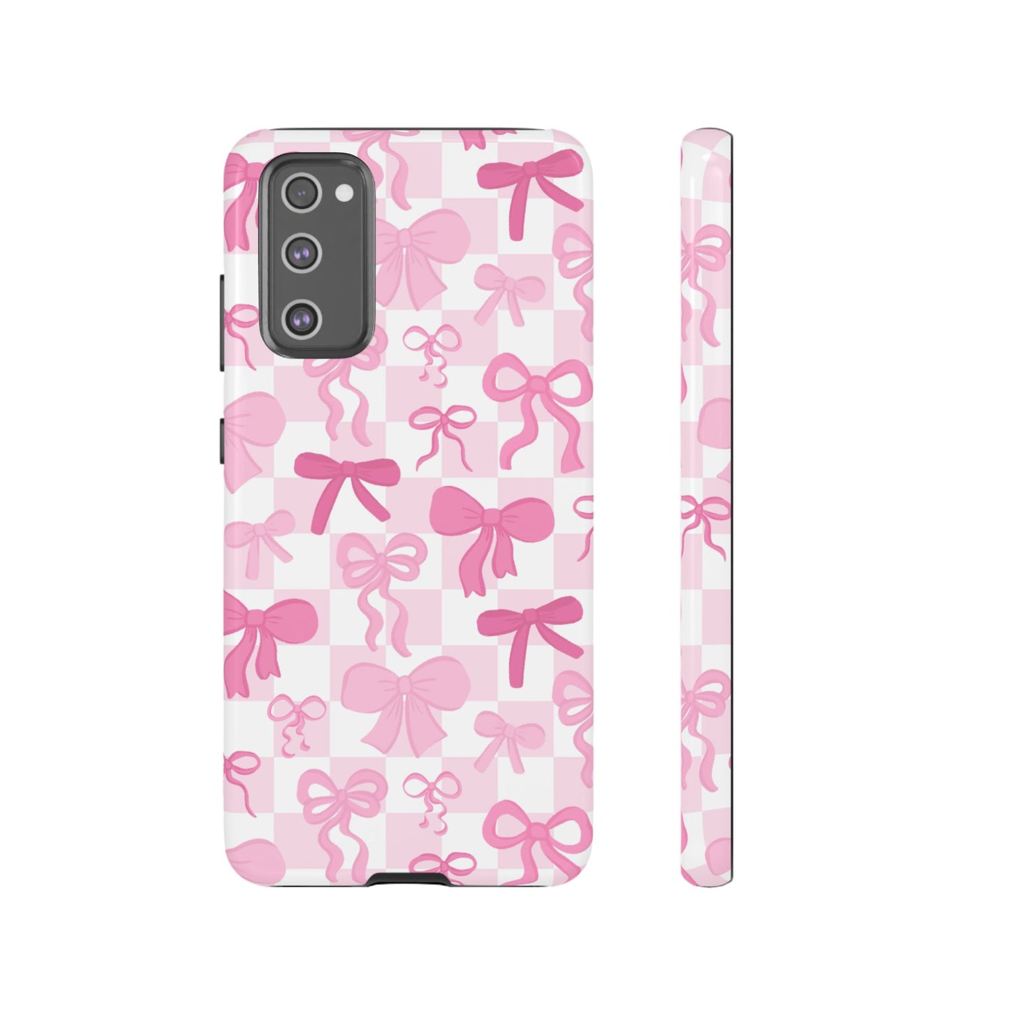 Checkered Pink Bows Phone Case