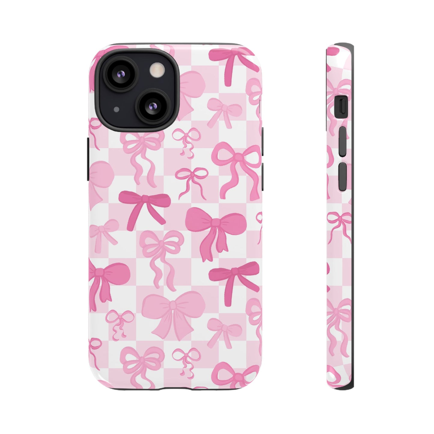 Checkered Pink Bows Phone Case