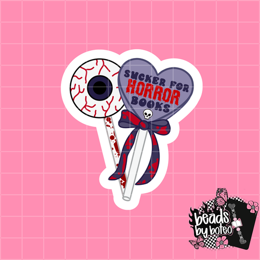 Stickers - Sucker for Horror Books