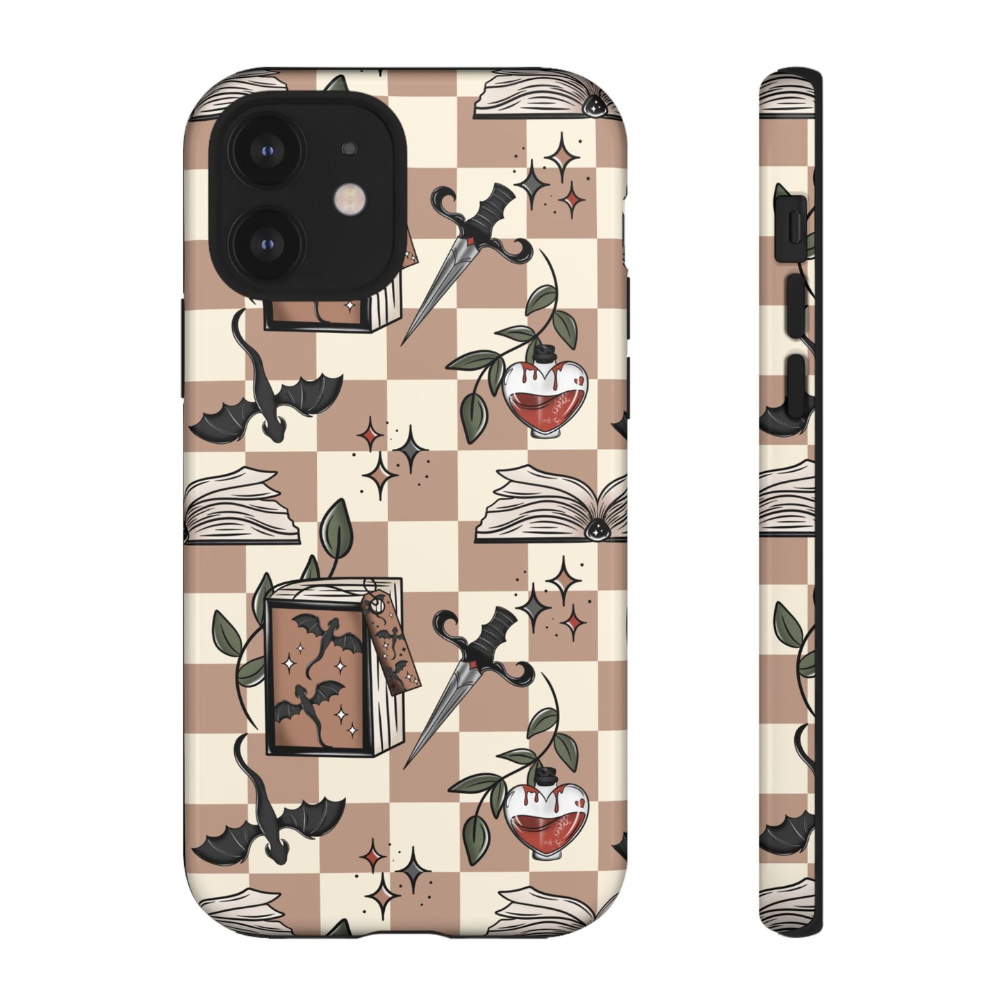 Checkered Book Dragon Phone Case