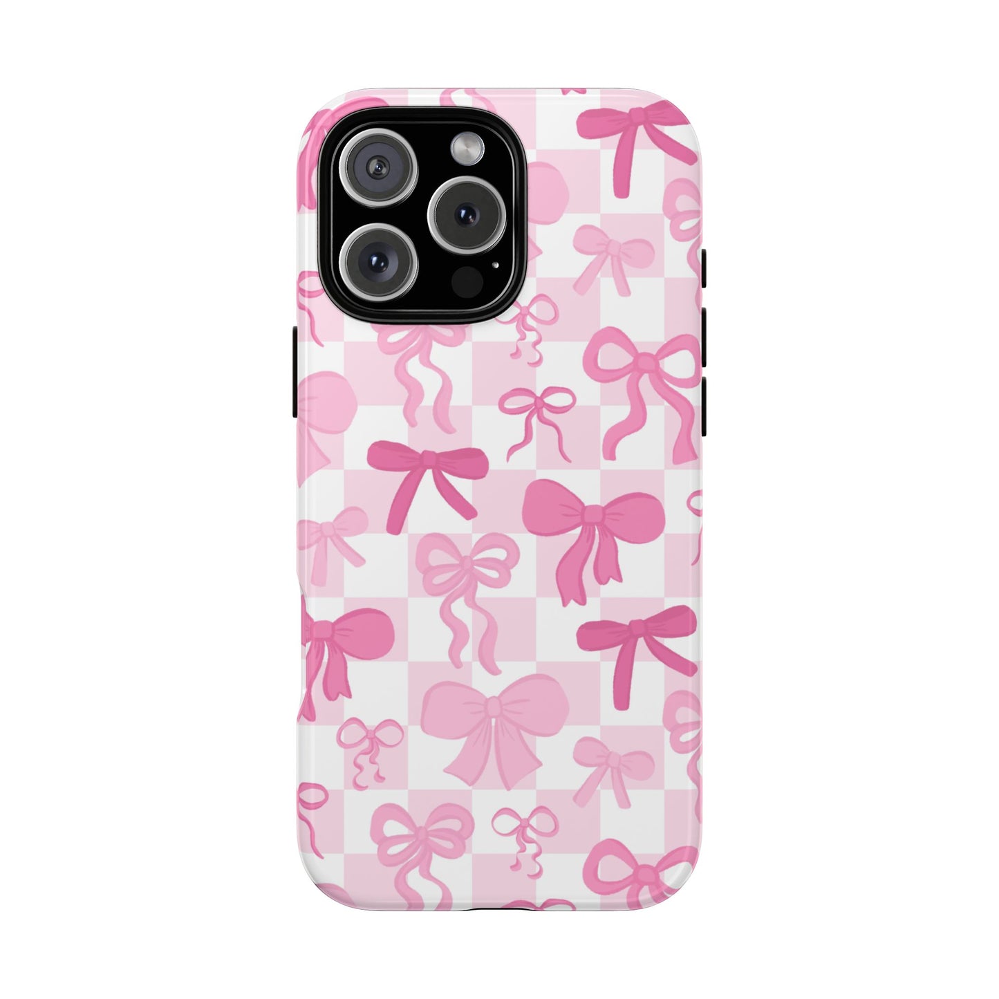 Checkered Pink Bows Phone Case