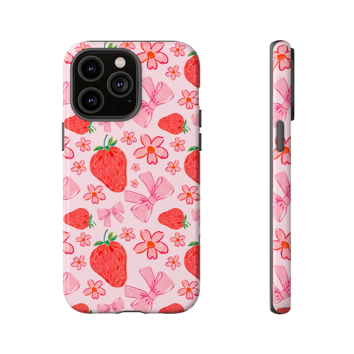 Coquette Strawberries Phone Case