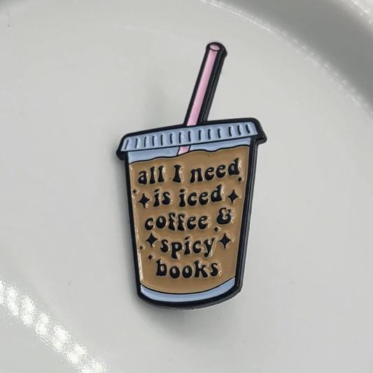 Pins - Iced Coffee + Spicy Books