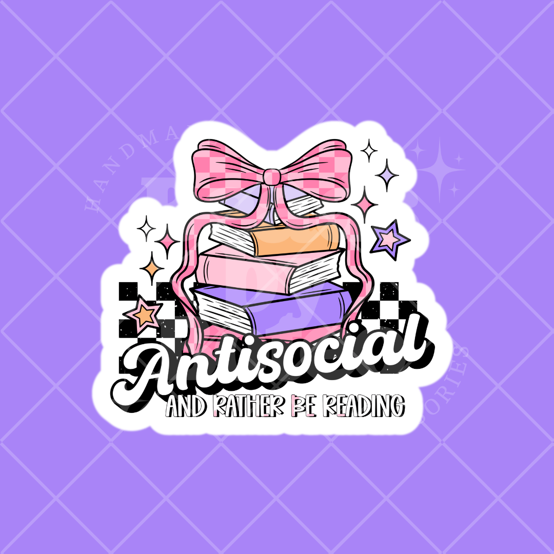 Stickers - Antisocial (and Rather Be Reading)