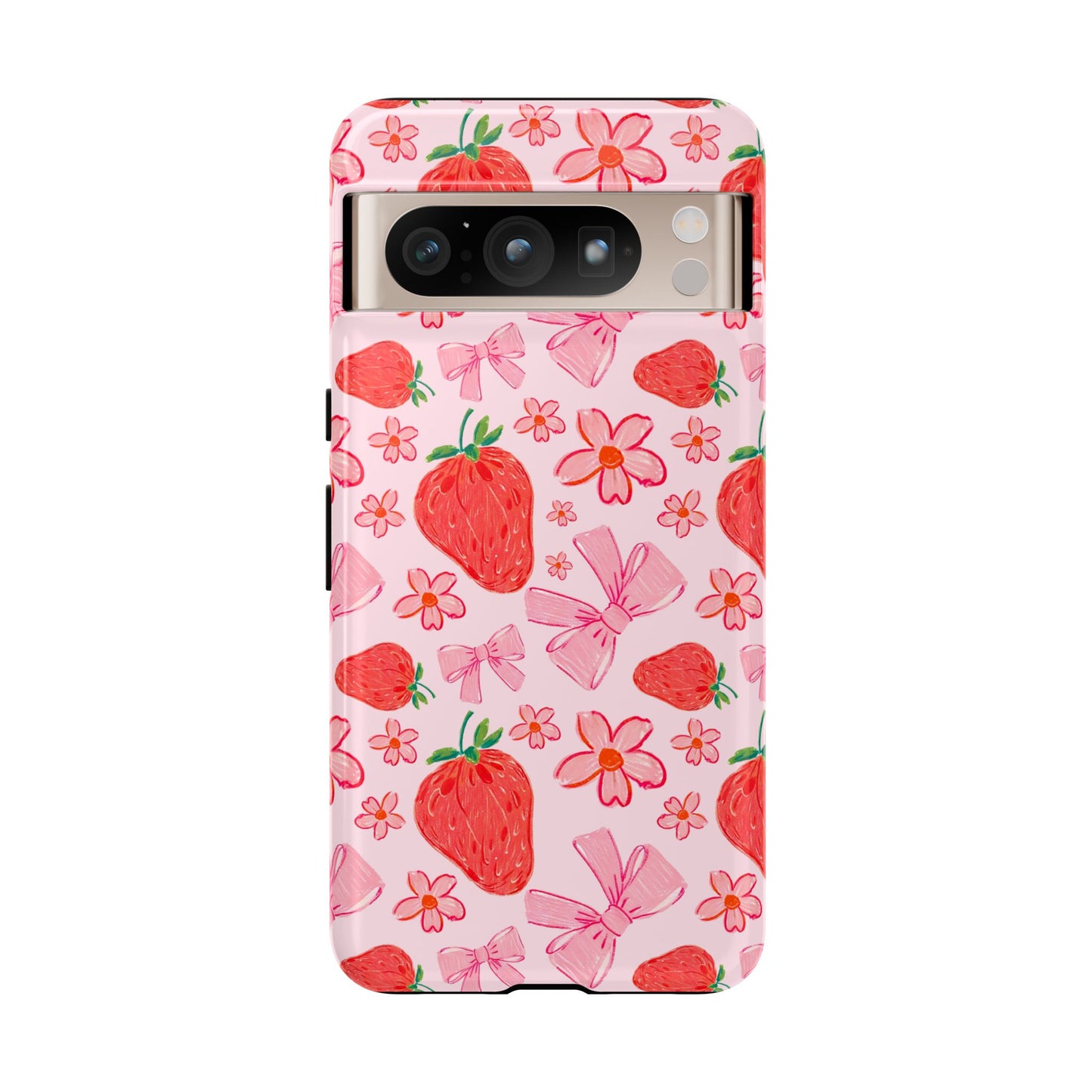 Coquette Strawberries Phone Case