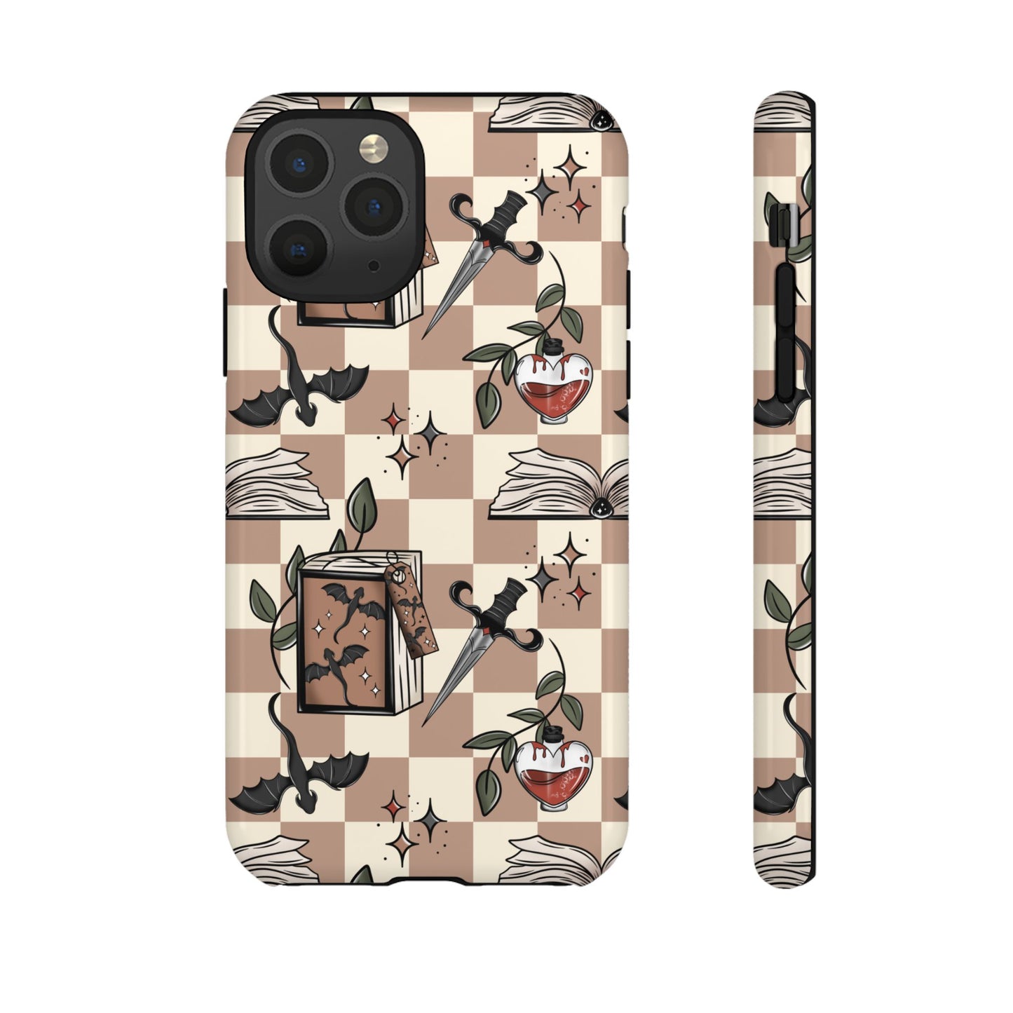 Checkered Book Dragon Phone Case