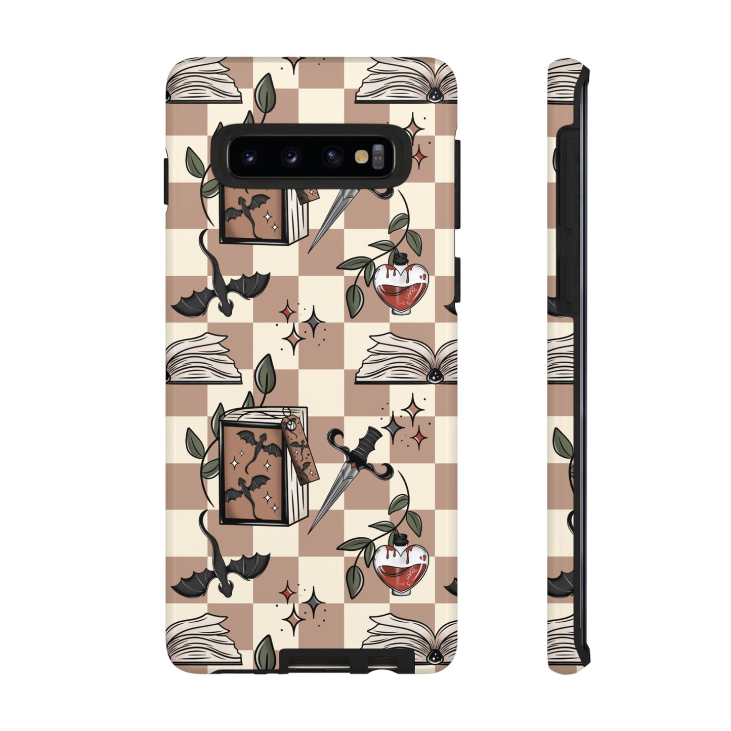 Checkered Book Dragon Phone Case