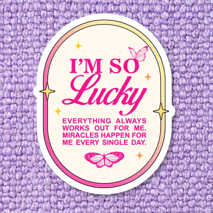 Stickers - I'm So Lucky (3")