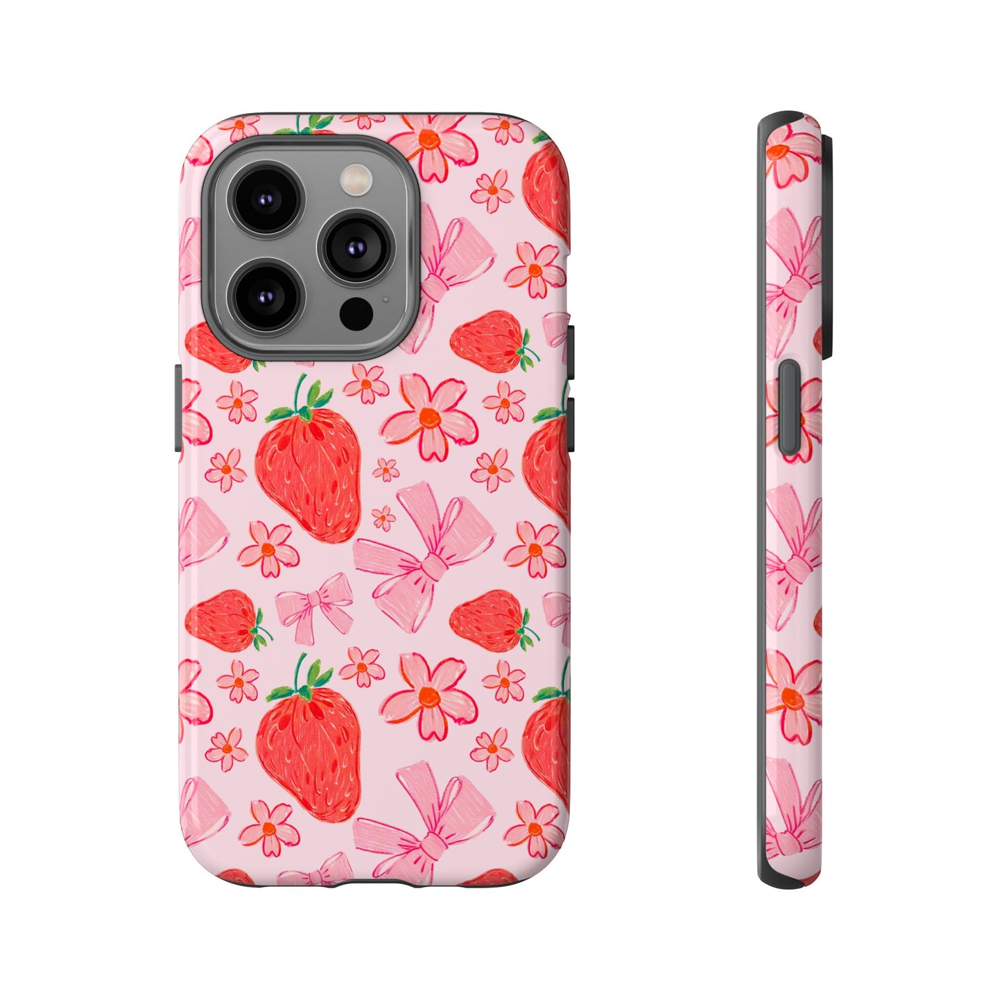 Coquette Strawberries Phone Case