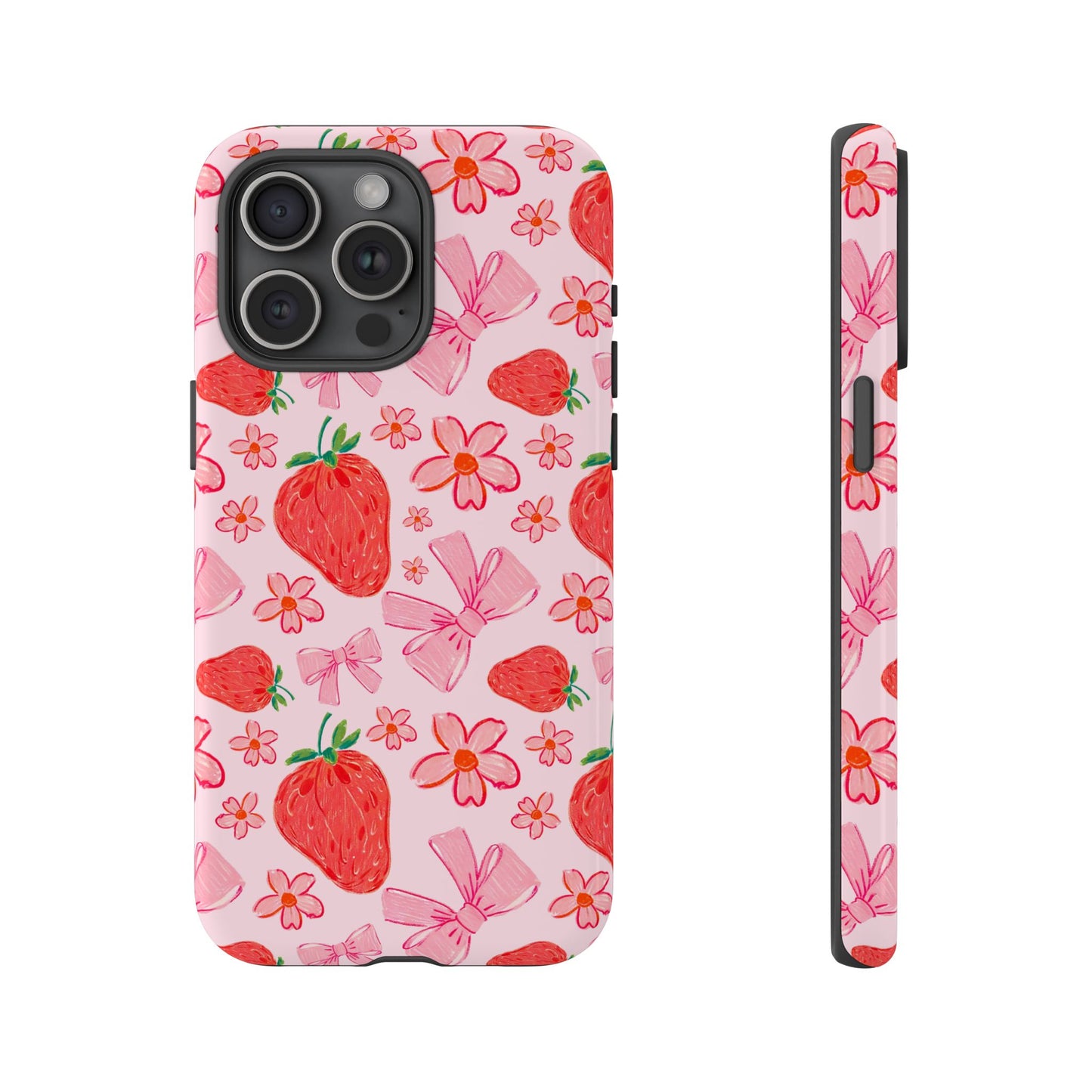 Coquette Strawberries Phone Case