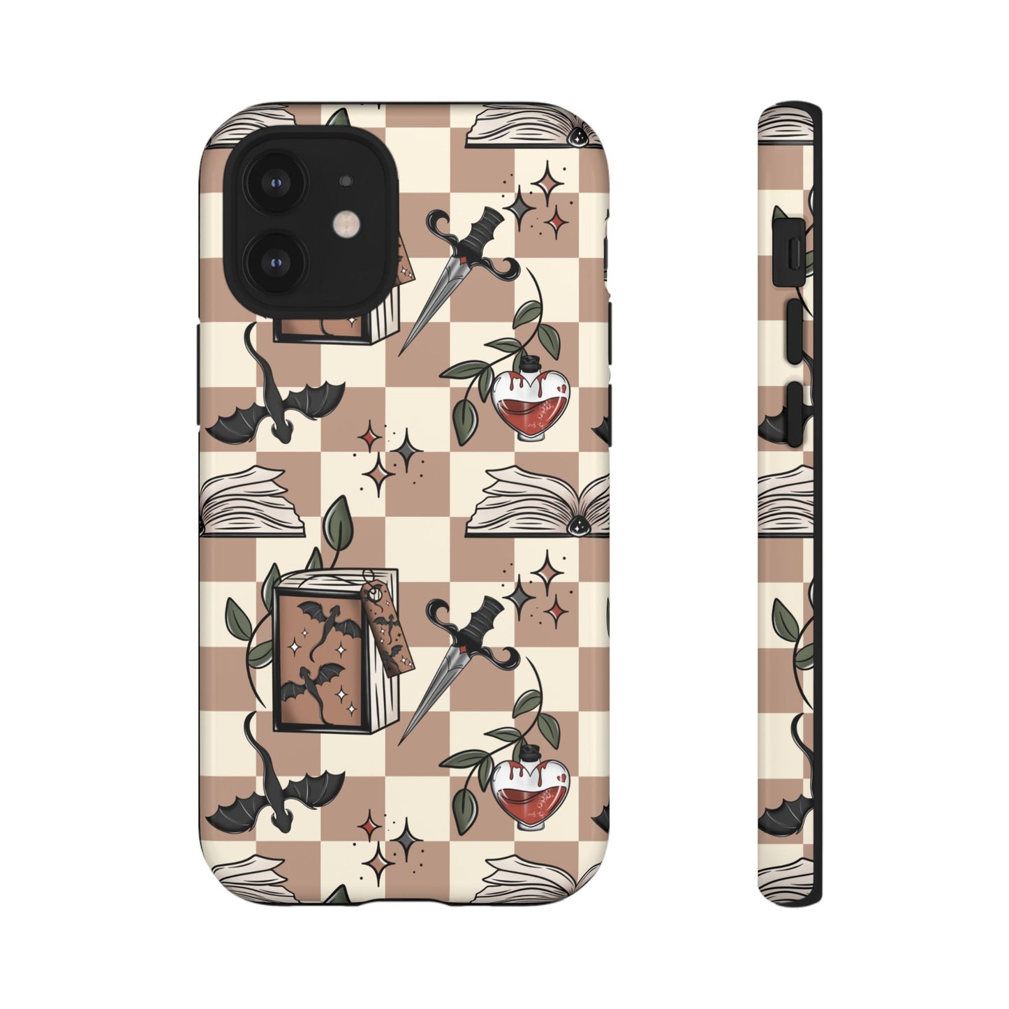 Checkered Book Dragon Phone Case