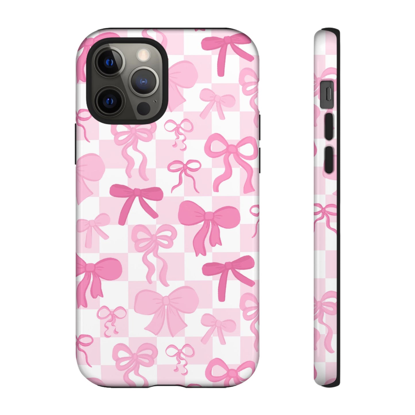 Checkered Pink Bows Phone Case