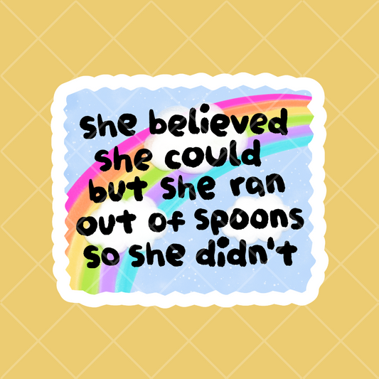 Stickers - She Ran Out of Spoons