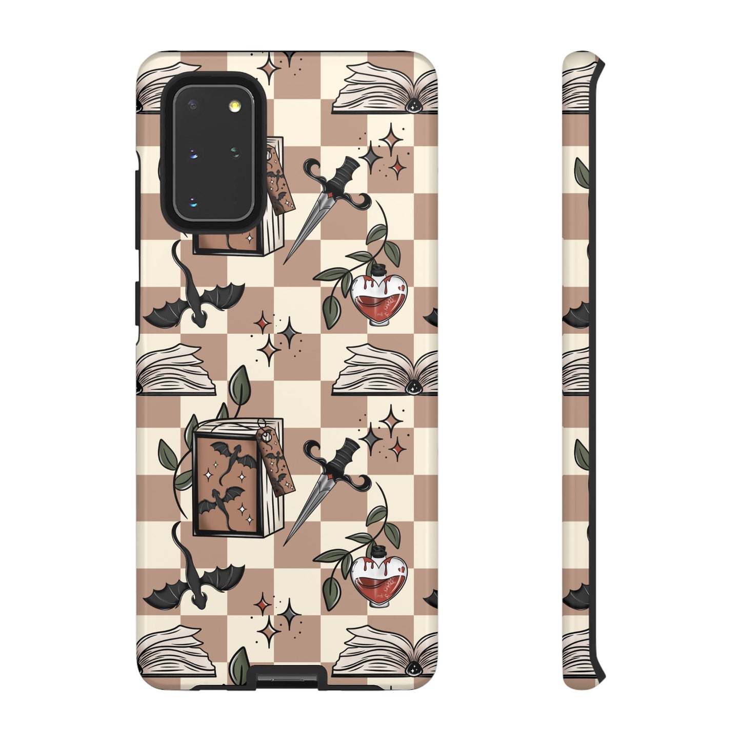 Checkered Book Dragon Phone Case