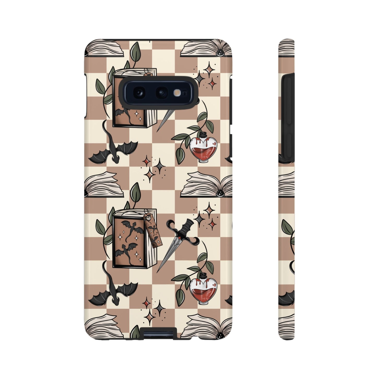 Checkered Book Dragon Phone Case