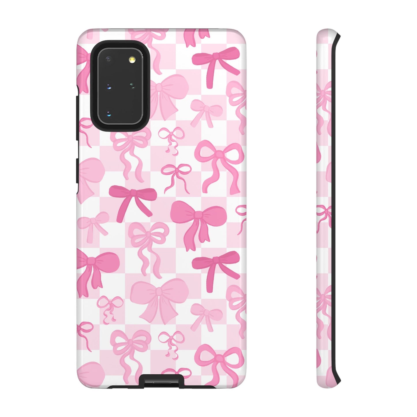 Checkered Pink Bows Phone Case