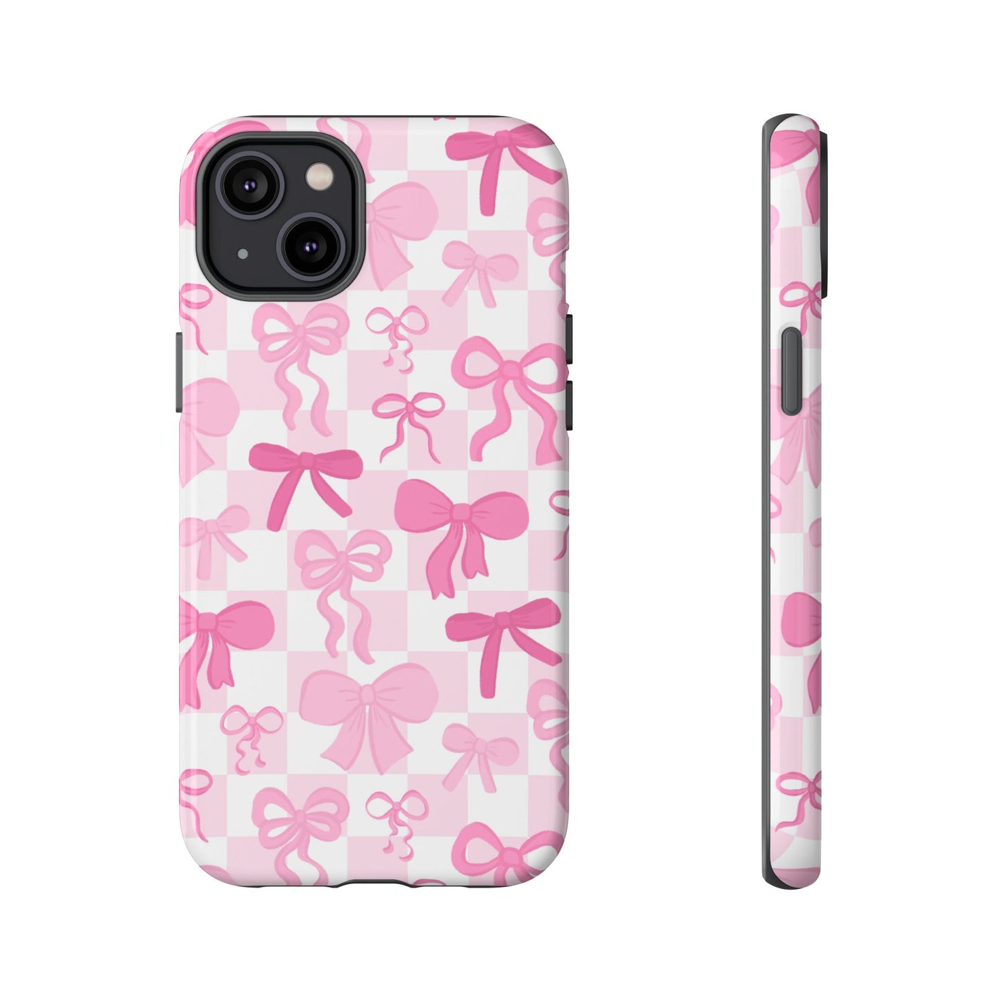 Checkered Pink Bows Phone Case