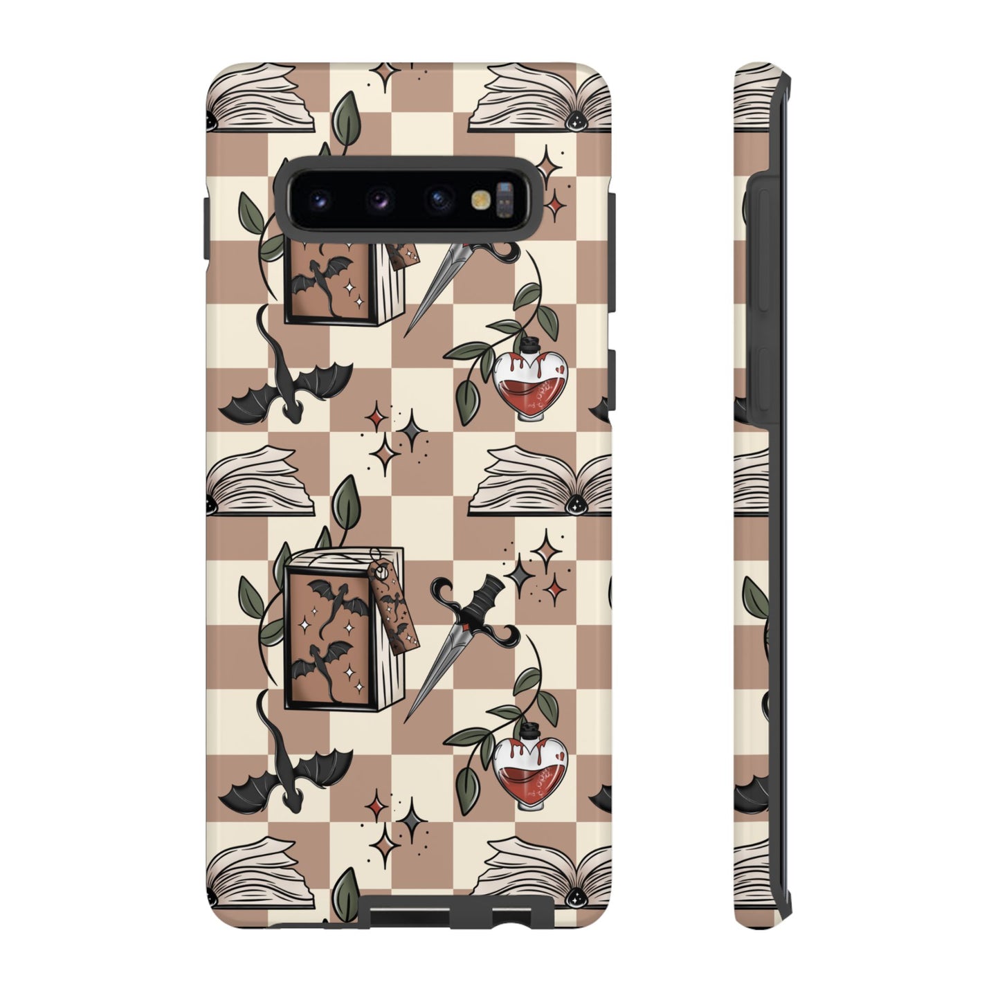 Checkered Book Dragon Phone Case