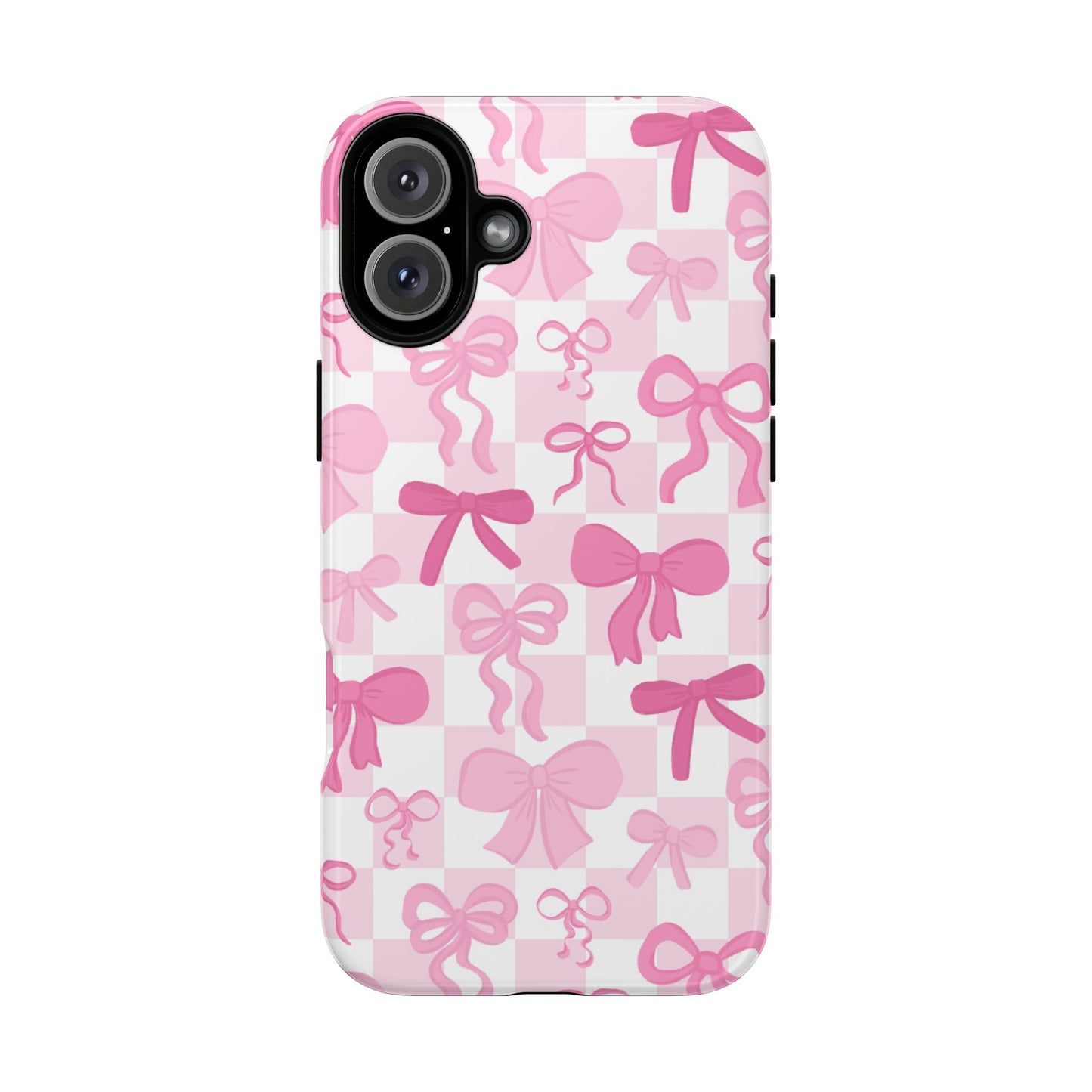 Checkered Pink Bows Phone Case