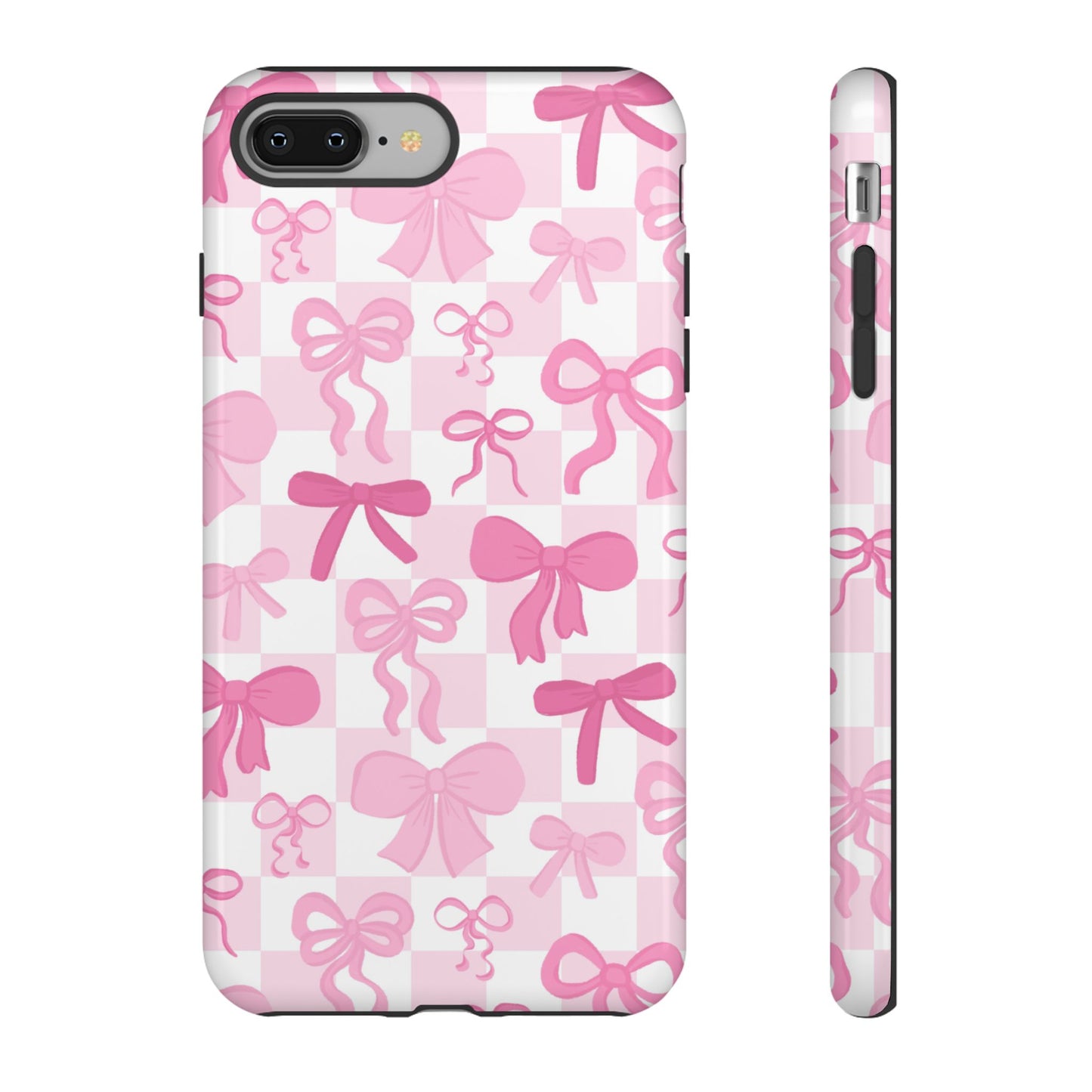 Checkered Pink Bows Phone Case