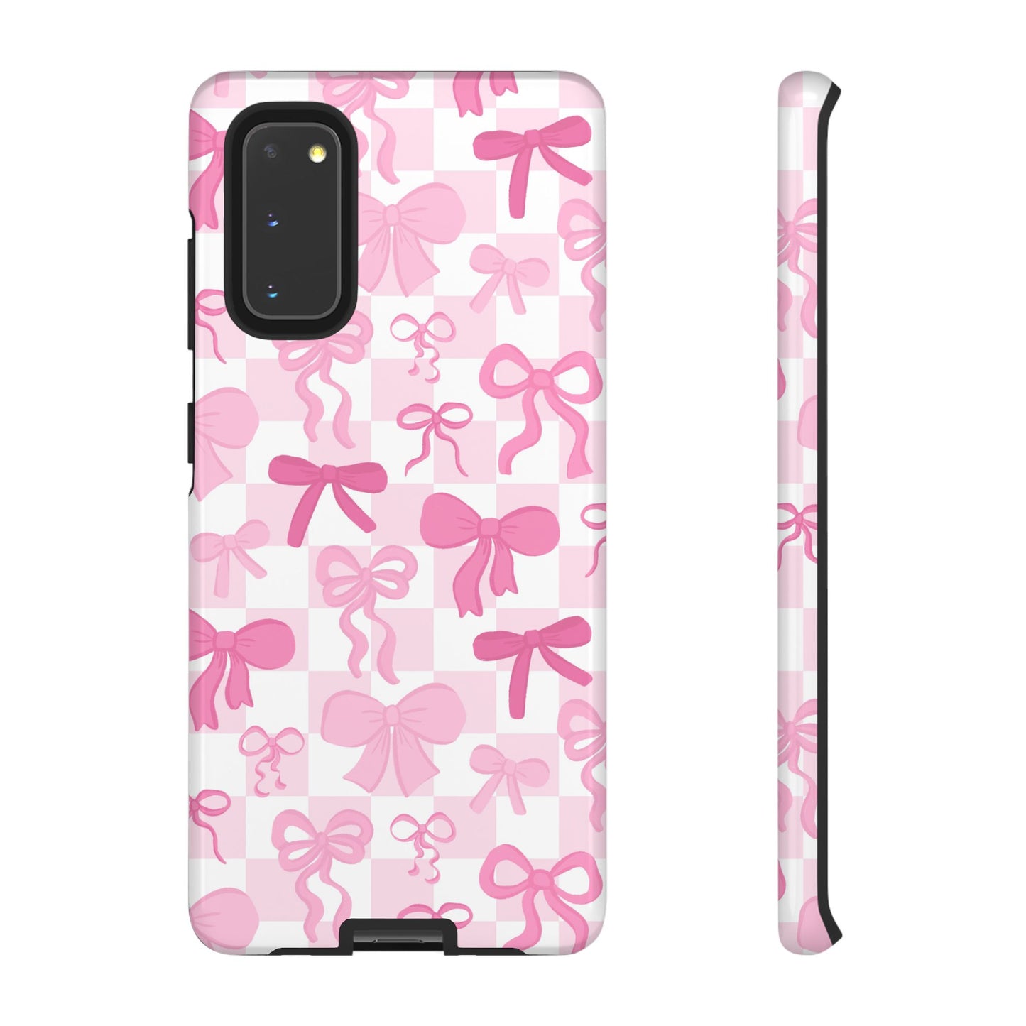 Checkered Pink Bows Phone Case