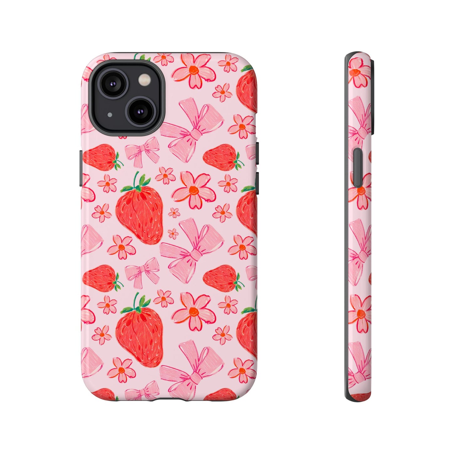 Coquette Strawberries Phone Case