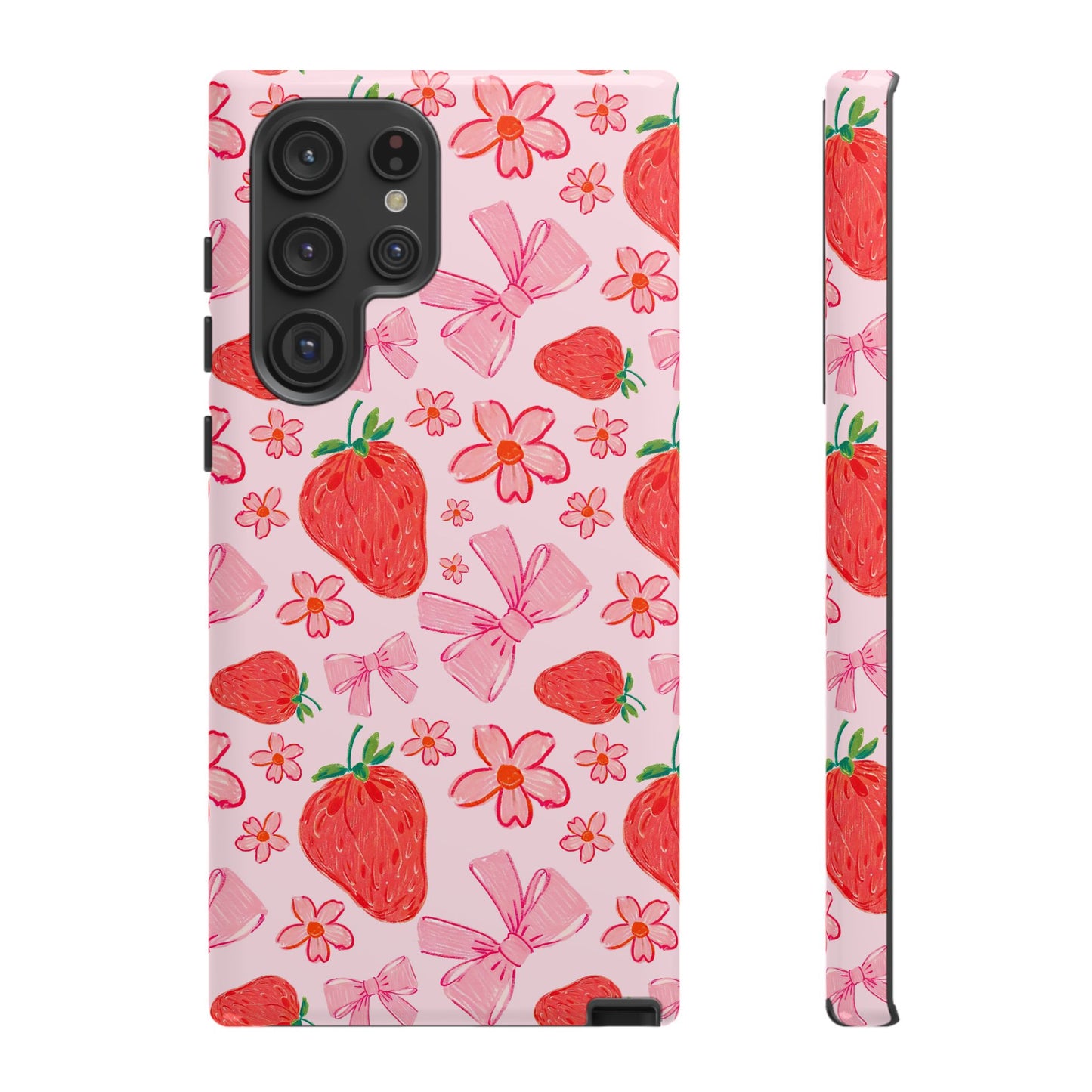 Coquette Strawberries Phone Case