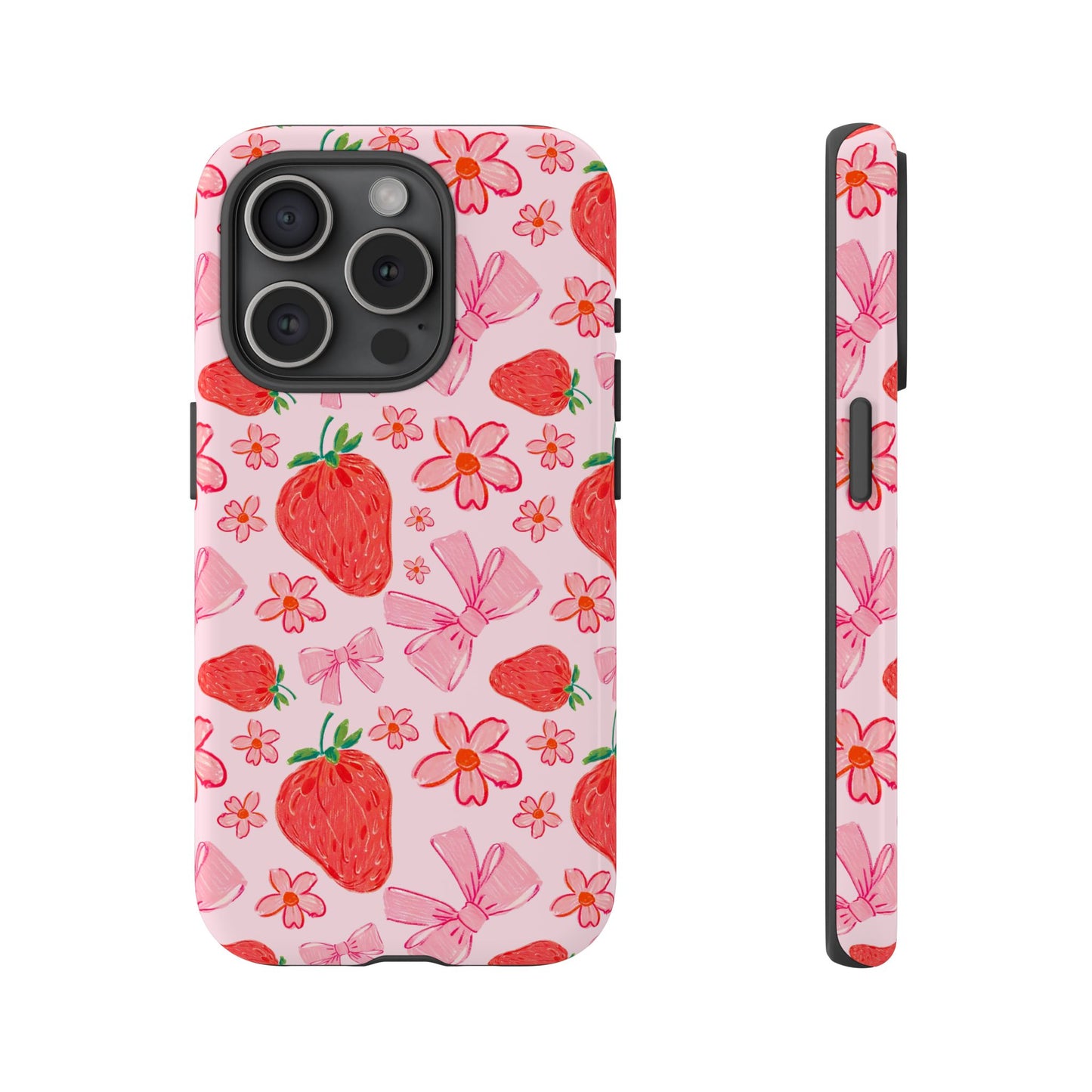 Coquette Strawberries Phone Case