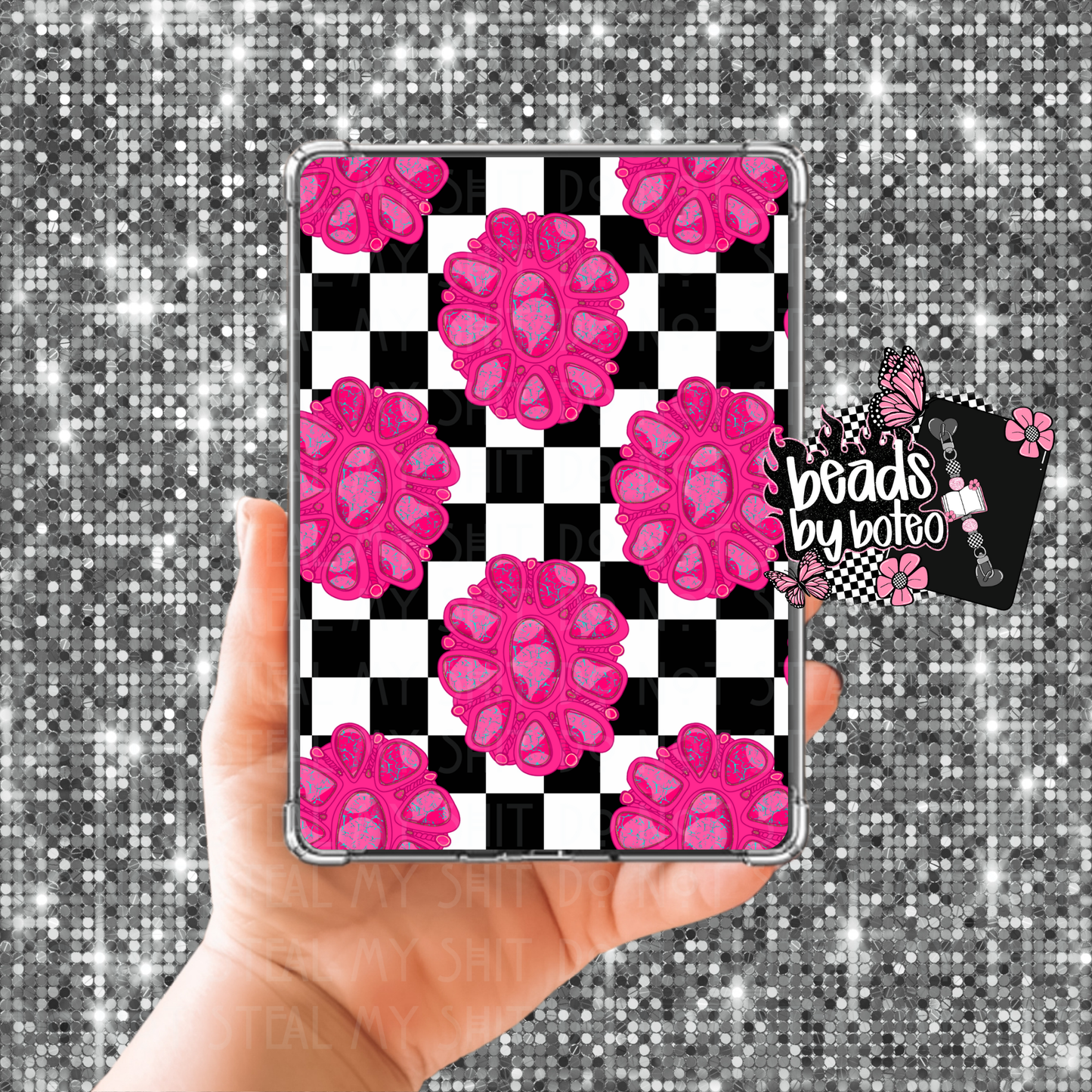 Kindle Insert - Pink Jewels