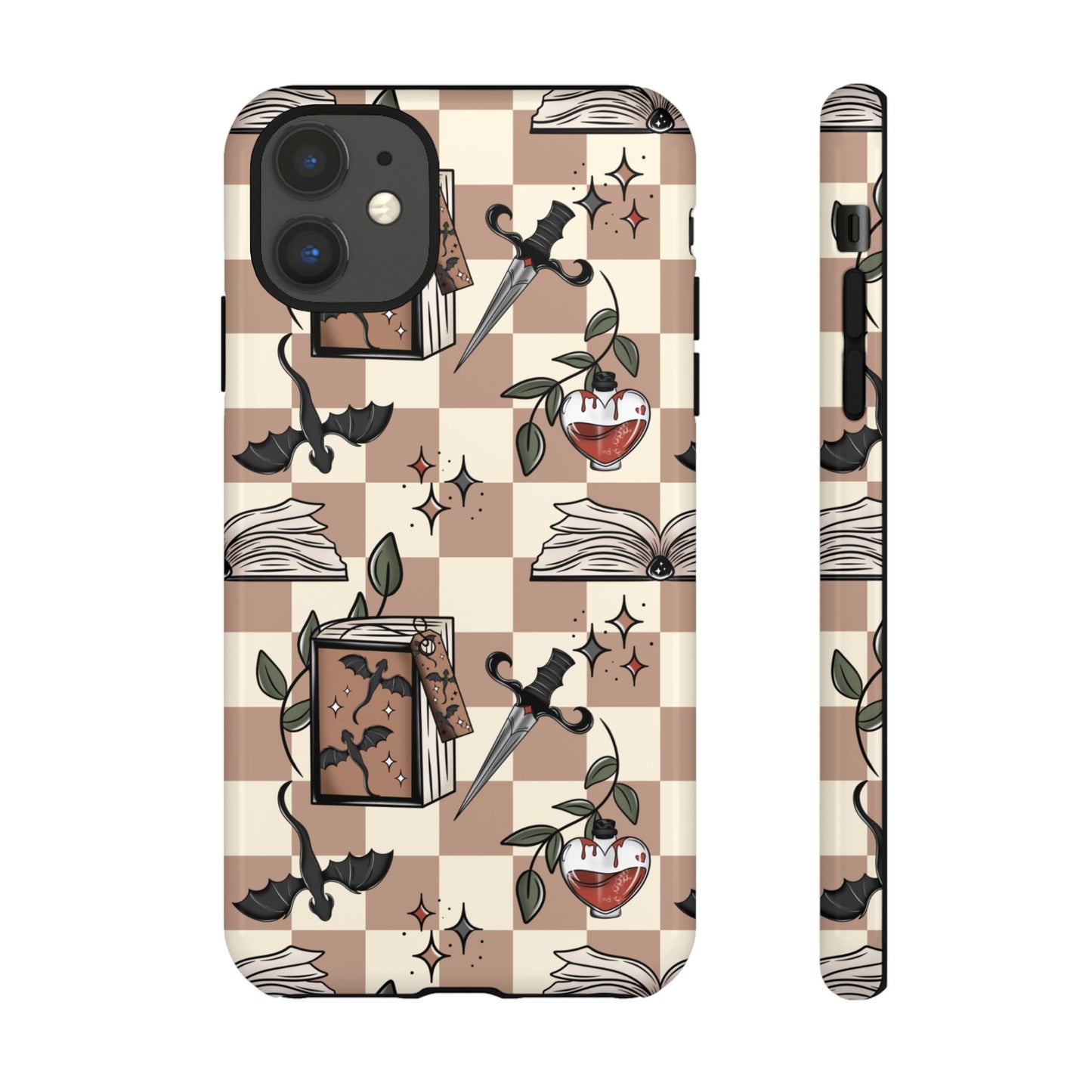 Checkered Book Dragon Phone Case