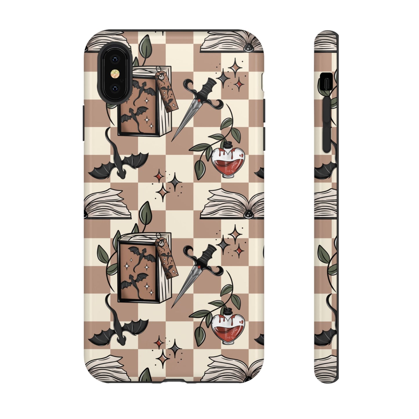 Checkered Book Dragon Phone Case