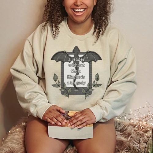 A Reader Without Their Kindle Crewneck Sweatshirt