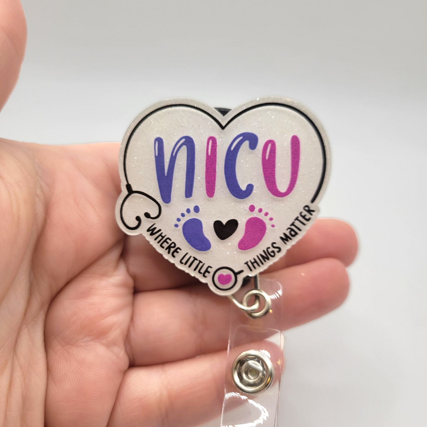 Badge Reels - NICU Heart