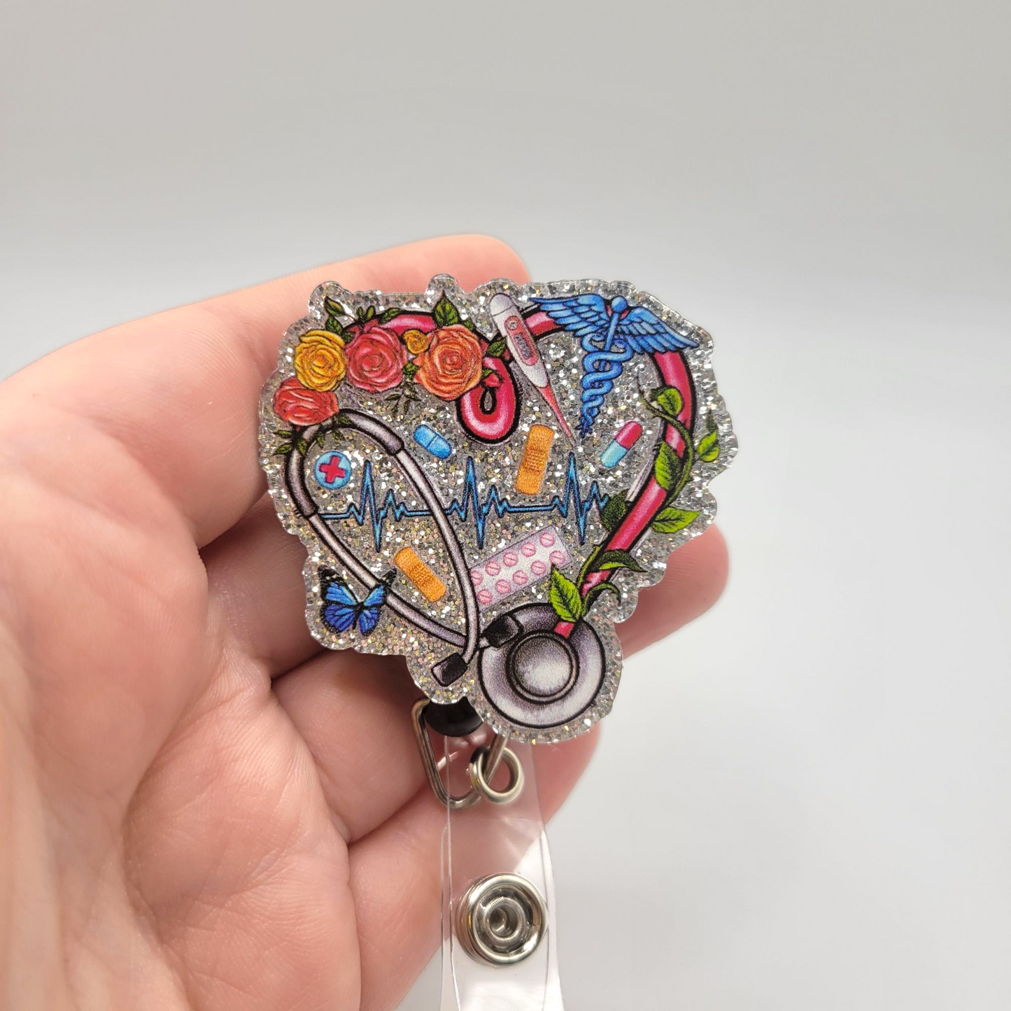 Badge Reels - Nurse Heart