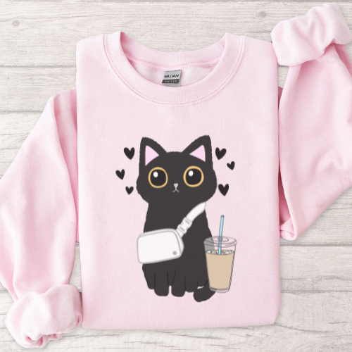 Black Cat Crewneck Sweatshirt