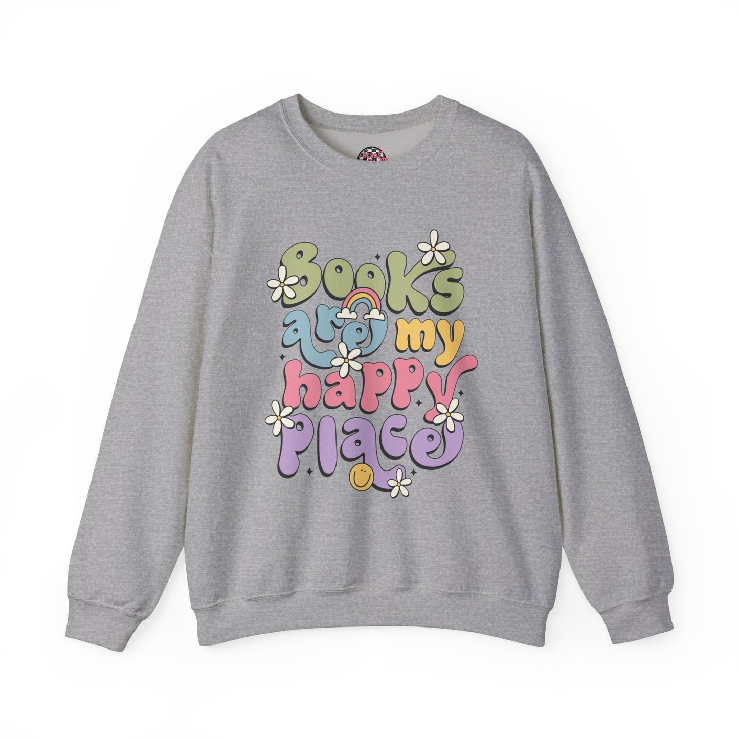 Books Are My Happy Place Crewneck Sweatshirt